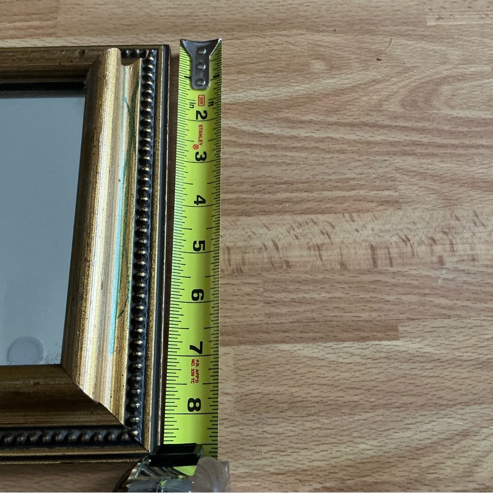 Vintage gold ornate framed mirror 24x9” - Picture 7 of 9